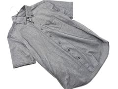 nano universe ナノユニバース ボタンダウン 半袖 シャツ sizeM/グレー ■◆ メンズ