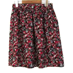 マッキントッシュフィロソフィー スカート 花柄 ボトムス レディース 38サイズ ブラック系/レッド系 MACKINTOSH PHILOSOPHY 【中古】