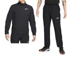 [ナイキ] メンズ 上下セット ウーブン ジャケット × ロングパンツ ドライフィット スポーツウェア セットアップ トレーニング フィットネス ジム ブラック DM6620-011/DM6627-010 国内正規 [ブラック/ブラック/(ホワイト)] [L]