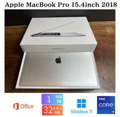 「最上位極美品」Apple MacBook Pro Retina 15.4inch 2018/CPUi9 2.9GHZ/32GB/SSD1TB/GPU4GB/ Office2024/Windows11/CJ412