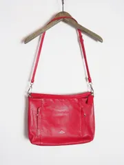 国内正規 美品 COACHコーチ G1577 34312 2WAY レザー ショルダー バッグ ハンドバッグ スカウト ホーボー 本物 レッド 赤 313P★2