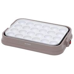 アイリスオーヤマ たこ焼き器 24穴 着脱式 セラミックコート グレー