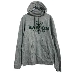 NIKE プリントスウェット パーカー S グレー ナイキ スポーツ プルオーバー 裏起毛 古着卸 アメリカ仕入 a703-5166