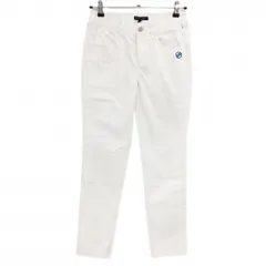 ロサーセン パンツ 白 ロゴ刺しゅう  レディース S ゴルフウェア Rosasen