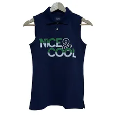 PEARLY GATES(パーリーゲイツ) ノースリーブポロシャツ サイズ00 XS レディース - ネイビー×グリーン×白