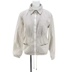 シャネル CHANEL 07P P30346V20887 M5093 ジャケット 薄手 38 ベージュ系 イタリア製 CCマーク ココマーク ジップアップ ブルゾン スポーツのサムネイル