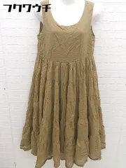 ◇ B MING by BEAMS ビーミング バイ ビームス ノースリーブ ロング ワンピース サイズM キャメル レディース  【1002801895761】