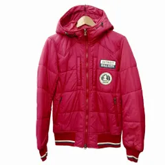 ヒステリックグラマー HYSTERIC GLAMOUR 美品 00s HG 4AB-1522 プリマロフト ナイロンジャケット デビルガール 中綿 ロゴ キルティング 赤 レッド Mのサムネイル