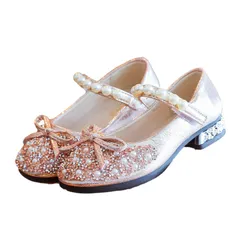 [ReiLuana] キッズ シューズ ガールズ フォーマル 靴 女の子 卒園 入学 発表会 パンプス 子供 人気 可愛い お洒落 フォーマルシューズ ドレス ピアノ 結婚式 楽ちん 歩きやすい インソール 簡単 脱ぎ 履き 柔 [ピンク] [17.5 cm]