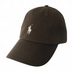 ポロ ラルフローレン POLO RALPH LAUREN 美品 キャップ 帽子 ワンポイントロゴ 茶 ブラウン