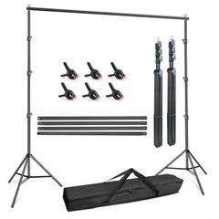 Hemmotop 背景 撮影 スタンド 280 x 300cm 3m 背景布クリップ 6個 大型 グリーンバック スタンド 3m x 3.6m 撮影 背景/背景布に適用 三脚ケース付き 安定性がよい 日本語説明書付き スチール製
