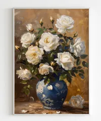 絵画 。原画☆【テーブルの上の花瓶の中のきれいな花、いろいろな色の果物】 絵画 。原画☆【テーブルの上の花瓶の中のきれいな花、いろいろ