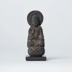 大注目 江戸時代 木彫 厨子入仏像 高さ29cm 西か4-1125⑥ トコチ - 美術品