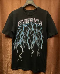 MADE IN MEXICO製 EMERICA サンダー柄プリントTシャツ ブラック Mサイズ
