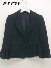 ◇ FRAGILE フラジール シングル 2B フリル 長袖 テーラードジャケット サイズ36 ネイビー レディース  【中古】 【1112090003119】のサムネイル