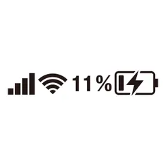 オリジナルデザインストア 【バッテリー残量】ジムニー用 カッティングステッカー 20㎝×3.4㎝ 車用 屋外 防水 耐水 ブラック [ブラック11] [L 横20㎝ｘ縦3.4㎝]