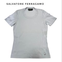 salvatore ferragamo フェラガモ　トップス　レディース　半袖　ロゴ　ワンポイント　Sサイズ