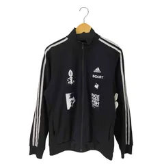 アディダス adidas ロゴ刺繍 ウォームアップジャケット リメイク パッチワーク ワッペン 再構築 メンズ JPN：L のサムネイル