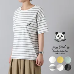 Tシャツ レディース 半袖 綿100％ ゆるTシャツ プリントTシャツ ゆったり カジュアル パンダ ボーダー ドット柄 ポケット付 ワンポイント 刺繍 プルオーバー トップス おしゃれ ドロップショルダー クルーネック コットン [M便 1/1]