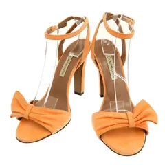 ロートレショーズL' Autre Chose スエード ヒール サンダル オレンジ系 size37 1/2 [M03022] 【中古】