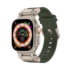 アップルウォッチバンド（Apple Watchバンド）ステンレスコネクトTPUバンド【チタングリーン】42mm/44mm/45mm/46mm/49mm対応 [BELTIES]