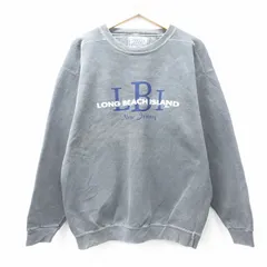 L/古着 長袖 スウェット メンズ 90s ロングビーチアイランド クルーネック グレー系 25sep01 中古 スエット トレーナー トップス