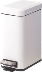 ゴミ箱 ごみ箱 くず入れ ダストボックス トラッシュカン 5L 蓋付き ペダル式 キッチン ポリプロピレン スチール シンプル 小さい コンパクト ホワイト おしゃれ W14×D29.5×H32