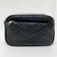 【2種ストラップ付き】ショルダーバッグ 黒 フェイクレザー おしゃれ 使い分け◎