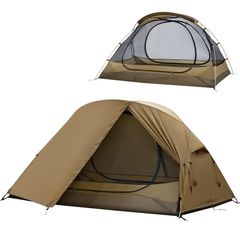 特価 自立式 PU3000mm キャンプテント インナー付き 20Dナイロン 二重層 通気 2人用テント コンパクト ソロテント バイク 超軽量 アウトドア 登山用テント 登山用 組立簡単 テント ツーリング TOMOUNT サイクリングのサムネイル