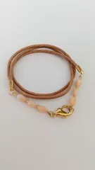 天然シェルのレザーブレスレット⭐️