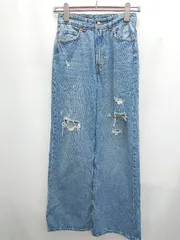 ◇ H&M DIVIDED ディヴァイデッド ダメージ ジーンズ デニム パンツ サイズEUR 34 US 2 ブルー系 レディース P  【1406240047321】