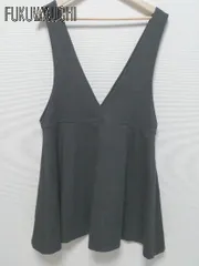 ◇ Kumikyoku 組曲 サイドジップ 膝丈 ジャンパースカート ワンピース 6 ダークグレー レディース 【中古】 【1002800589975】