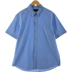 古着 ラルフローレン Ralph Lauren ギンガムチェック 半袖 ボタンダウン チェックシャツ メンズXL相当/eaa539197