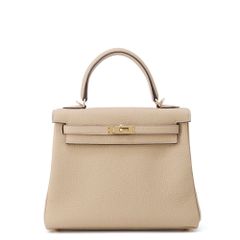 エルメス ハンドバッグ ケリー25 内縫い トレンチ/シャンパンゴールド金具 トゴ K刻印 2wayショルダー