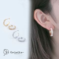 ピアス レディース ビジューピアス チタンポスト キュービックジルコニア 金属アレルギー 韓国ピアス ギフト【tocotto】（トコット）【公式】ピアス レディース 韓国ピアス ピアス 20代 ピアス 30代 ピアス 40代 【tw-bjp-66】
