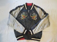 90年代 CREWLER スカジャン レプリカ リバーシブル 三輪ジップ size38