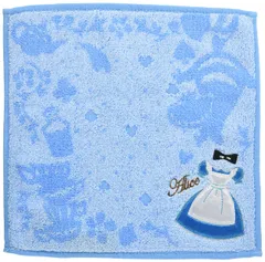 ワンダーブルードレス 25×25cm ふしぎの国のアリス ドレス刺繍 ディズニー ハンドタオル 2005102900 丸眞