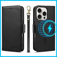【在庫処分】手帳型 MagSafe対応 ケース いphone16pro 手帳型 ケース iPhone16Pro スマホケース Pro アイフォン16Pro カバー ワイヤレス充電 ストラップ付き 16 スタンド機能 カード収納 サイドマグネット式 PUレザー