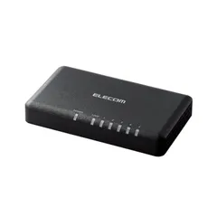 Giga対応5ポートスイッチ(プラ筐体/ACアダプター/小型) ELECOM エレコム EHC-G05PA2-SB 【佐川急便にて5営業日以内発送】