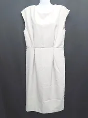 ◇ ◎ ●未使用● Θ OPAQUE.CLIP NAVY 膝下丈 ノースリーブ ワンピース サイズM ライトベージュ レディース E  【1507010001526】