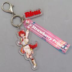 [중고] 키홀더 리개(스토로베리 푸린스) 3피스키 홀더 [극장판 스토푸리 시작 이야기~Strawberry School Festival!!!~ 공식 상품]