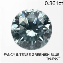 【新品】FANCY INTENSE GREENISH BLUE Treated* ダイヤモンドルース