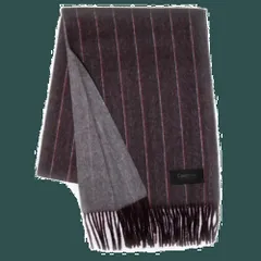 【在庫処分】カシミア 3color トリコロールストライプシングルリバーシブルマフラー/Hadar カシミヤ100％ Cashmee