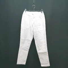 ◇ Bou Jeloud ウエストゴム 無地 シンプル 大人カジュアル テーパードパンツ サイズ38 ホワイト レディース E  【1310050042288】