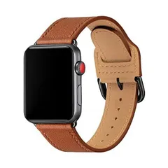 LOVLEOP バンド コンパチブル Apple Watch バンド 38mm 40mm 41mm(ブラウン バンド+黒 38mm 40mm )