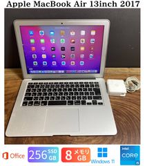 ［美品］Apple MacBook Air 13inch 2017/Core i5 1.8GHz/メモリ8GB/SSD256GB/Windows11/Office 2021/519