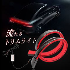 LED シーケンシャル 流れる ブレーキランプ ウインカー トリムライト ウイング レッド T20 S25 T20 連動可能 スポイラー カーボン