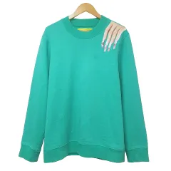 ラフシモンズ RAF SIMONS × STERLING RUBY 14AW アーカイブ トレーナー スウェット 裏起毛 長袖 プリント S グリーン Xのサムネイル
