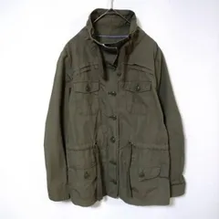 バナナリパブリック　薄手コットンジャケット　レディースS　カーキ色　ドローコード