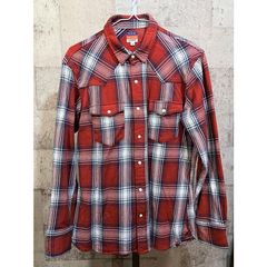 美品 DENIME THE STORE チェック 長袖 ヘビーネルシャツ M ドゥニーム ウエスタンシャツ